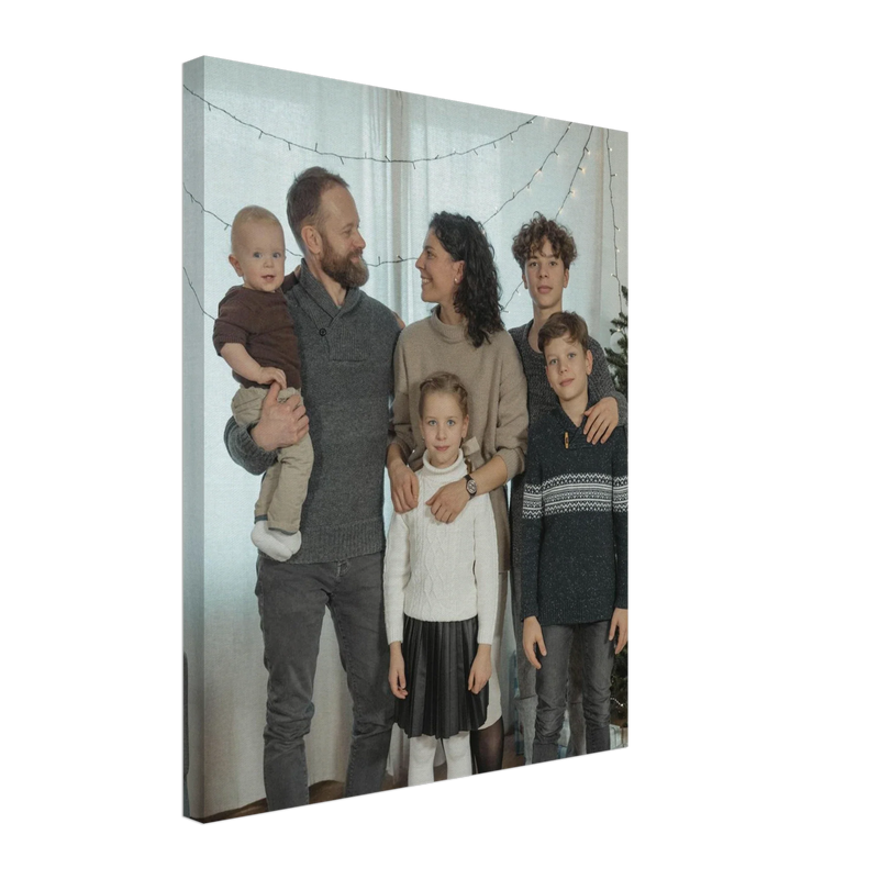 Personalised family canvas print
