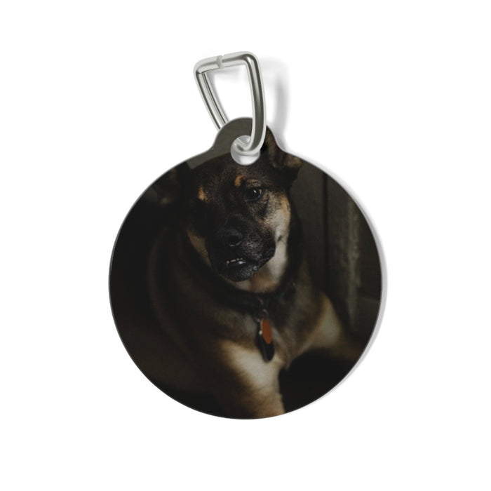 Personalised photo pet tag