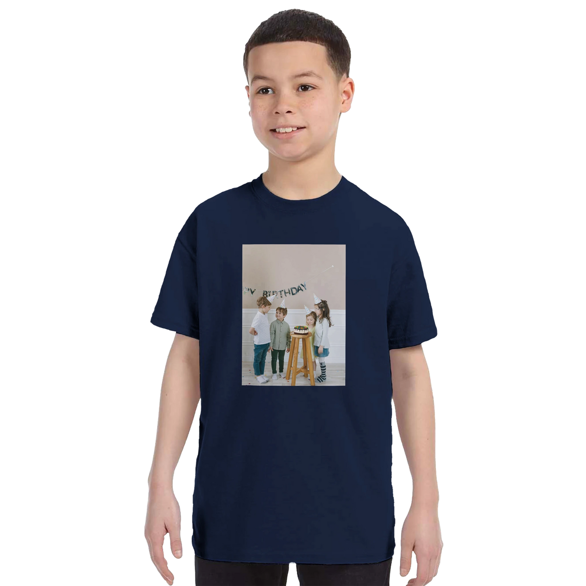 Personalised kids cotton photo t-shirt