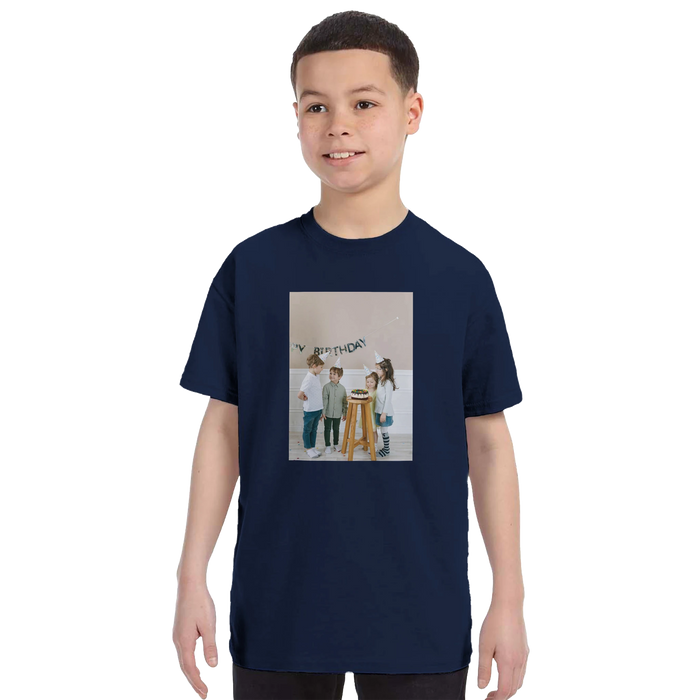 Personalised kids cotton photo t-shirt