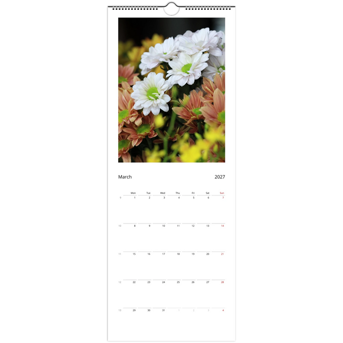 Personalised 2027 photo wall calendar