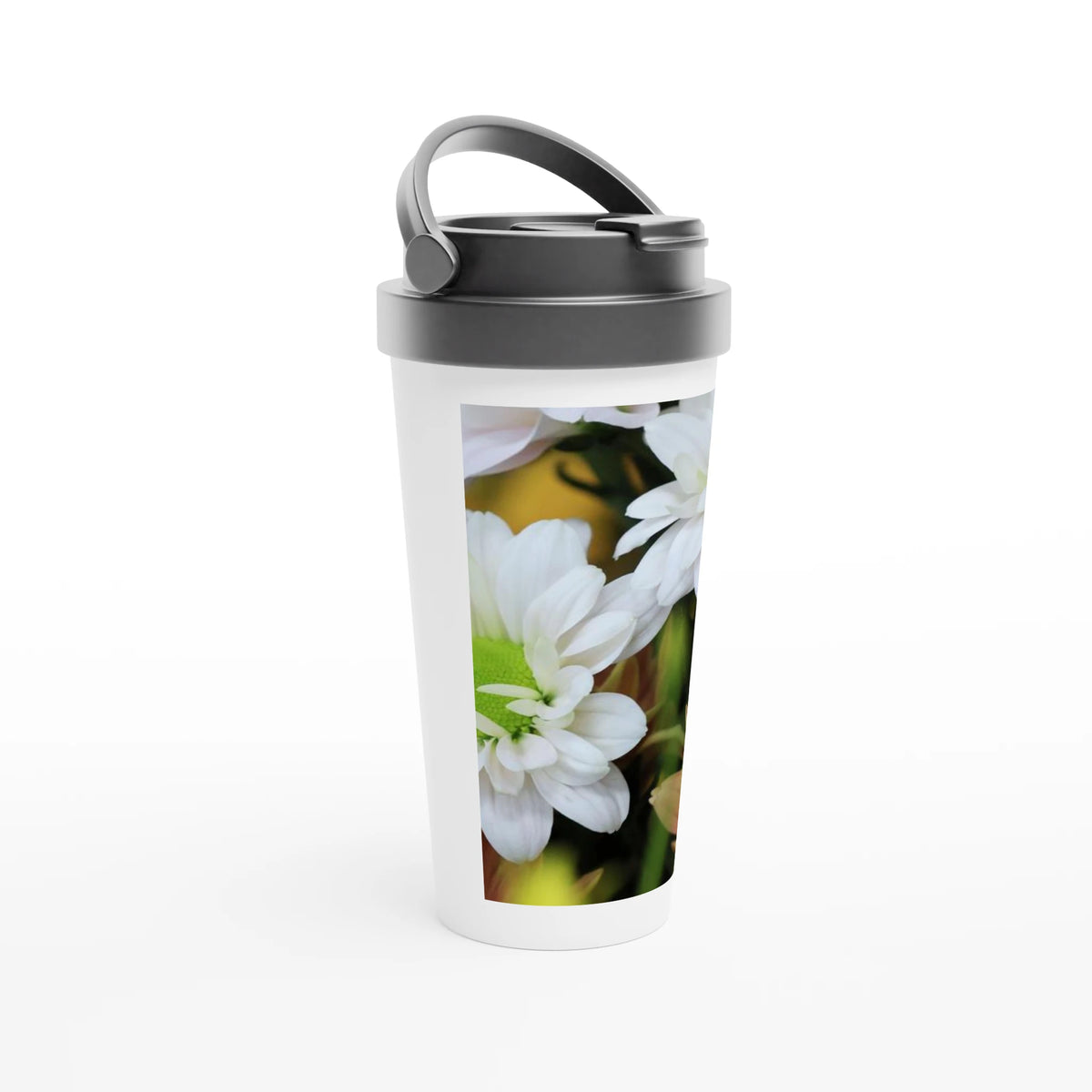 Personalised stainless steel photo travel mug
