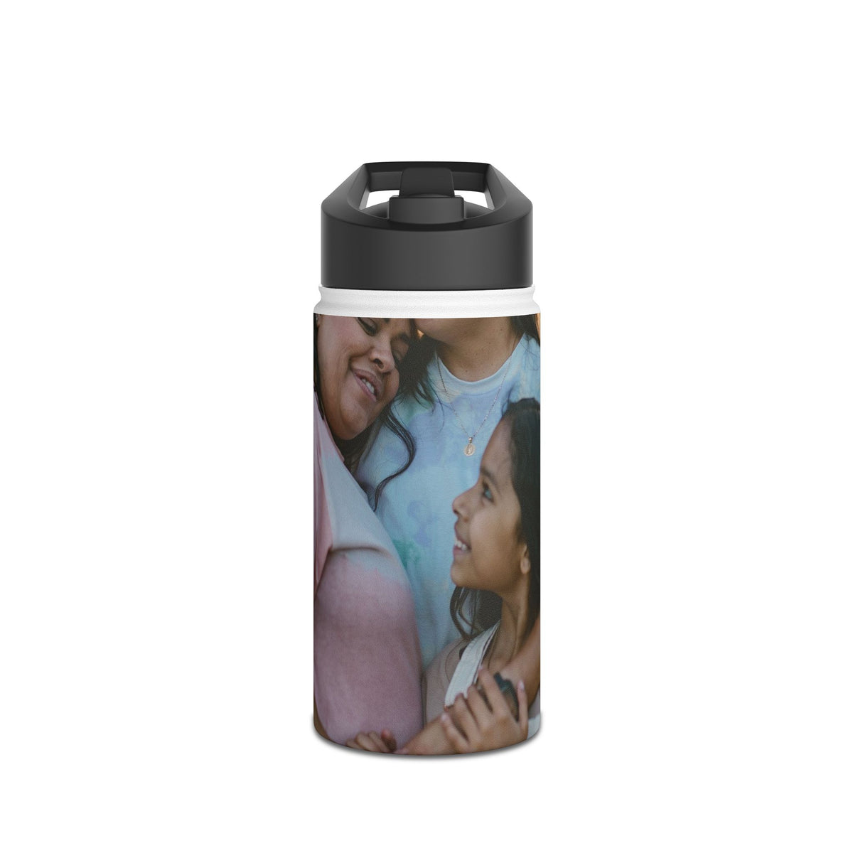 Personalised stainless steel photo water bottle